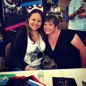with Kimi Flores, one of my besties, at the Burbank Library Author Event in Oct 2014