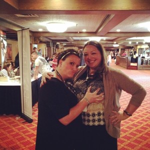 with my girl Kiki at the Louisville Authors Event (April 2014) - the first of our now traditional boob-grabbing picture