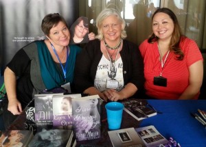 with Kimi Flores and Raine Miller (and Flat T-Bird) at the Reading By the Sea Authors Event in Long Beach, CA (June 2014)